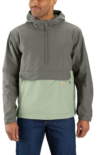 Carhartt Men's Rain Defender® Loose Fit Lightweight Packable Anorak, Tender Greens/Dusty Olive, X-Large