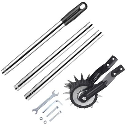 budiniao Rifinitura Senza Sforzo con tagliaerba manuali per marciapiedi da Giardino per tagliaerba Manuale con Ruote con per Sistema di ritenuta Wireless, 3 sezioni da 1.2 m