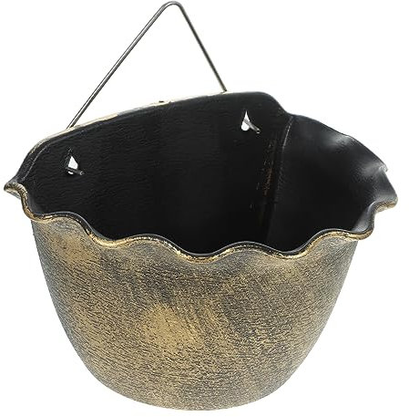 KONTONTY Wand-pflanzenhalter Aus Kunststoff Und Metall Balkon-blumentopf Hängender Wand-pflanztopf Einfach Aufzuhängen Befestigen Für Drinnen Und Draußen Geeignet