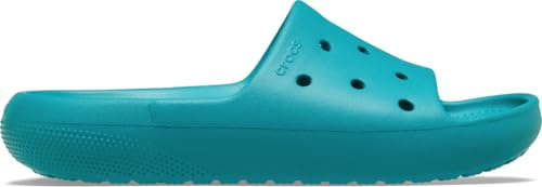 Crocs Classic Slide V2, Infradito Unisex - Adulto, Turbo Teal, 43/44 EU