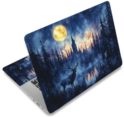 PLIGREAT Laptop Skin Sticker Decal, Universal Removable Vinyl Skin Cover Fits 12 13 13.3 14 15 Laptop Notebook Art Protector PC Personalized Protector Cover Decals, Magic Castle