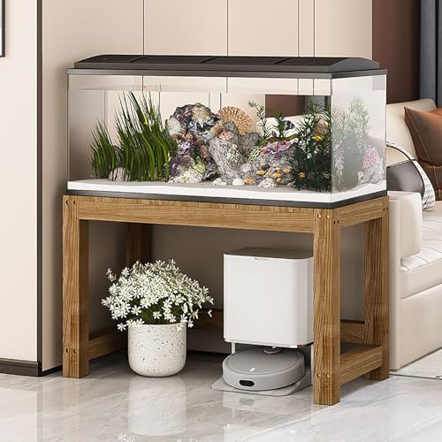 Solid Wood Aquarium Stand | Reptile Terrarium Rack | Heavy-Duty Fish Tank Base with Strong Load-Bearing Design for Home & Offic