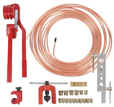 Herramienta De Abofetaje De Tubería De Cobre: Kit De Reparación De Línea De Freno, Juego De Cortadores De Tubos, 3/16 Equipo De Conformación De Tubos | Kit Del De Instalación De Corte De