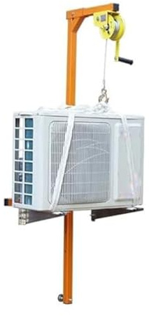 STIDEsknautic Polipasto de Aire Acondicionado,con Soporte de elevación y cabrestante Manual,Soporte de instalación para Montaje y desmontaje,Capacidad de 150kg 10M