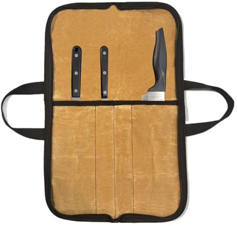 Sac À Couteaux De Chef – Pochette D'ustensiles De Cuisine De Voyage Avec Compartiments, Organisateur De Rouleaux De Couteaux En Toile Cirée, Mallette À Outils Professionnelle | Sac De Rangement Portab