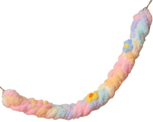 ECVGHD Jouet balançoire pour petit animal domestique avec corde à suspendre pour perroquets et hamsters Échelle colorée en coton