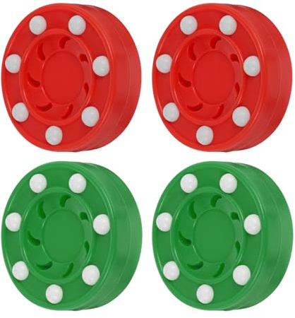 BCOATH 4 Pezzi Hockey Pucks in Plastica Peso Bilanciato per Allenamento Inline e Street Hockey Accessori Resistente per Partite e Pratica Indoor Outdoor