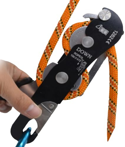 Descenso De Rescate Con Cuerda: Dispositivo De Seguridad Para Rappel, Control De Cuerda Antipánico Con Bloqueo Automático, Equipo De Rescate De Escalada Profesional Para Entrenamiento De Espeleología