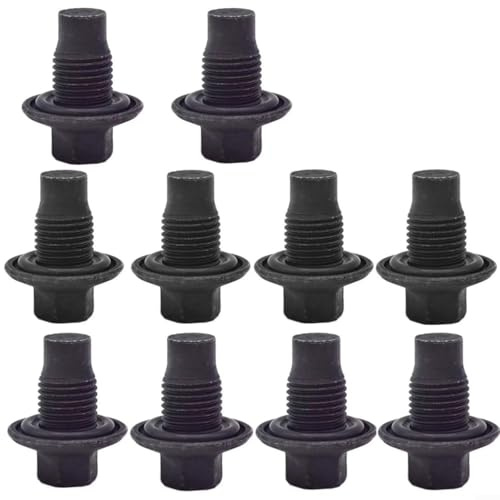 Alanmoship Tornillo de drenaje de aceite de motor para Ford Focus Fiesta C-Max 97JM6730BA 1013938 Piezas de repuesto de metal Kit de mantenimiento de reparación automática