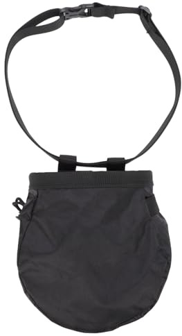 Sxhlseller Sac à Magnésie à Cordon Réglable pour l'escalade |Pochette Doublée Polaire Imperméable en Tissu Oxford Noir pour Le Stockage de Bloc, d'haltérophilie et de Salle de Sport