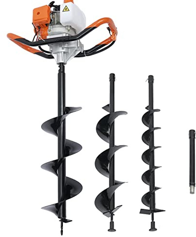 DYRABREST 52cc Gas Powered Earth Auger Post Hole Digger Borer Fence Ground Drill 4inch / 6inch / 8inch Bits