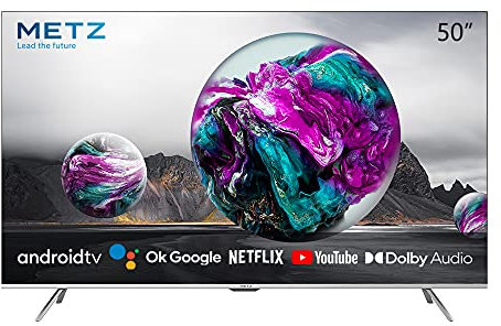 Metz 50'' (127 cm) LED UHD/4K Android TV 10.0 - HDR10/HLG, Wi-Fi, Tuners DVB-T2/C/S2 - Série MUC7 (Netflix, Prime Video, Disney+, MyCanal, OCS, Apple TV, Molotov TV)