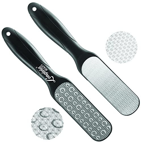 Longivia® Hornhautraspel fuß Doppelte Oberfläche Hornhautfeile aus Edelstahl Fussraspel Fusfeile für Hornhautentferner und Warzenentferner Laser Hornhaut Feile Fußraspel Fuss Hornhauthobel