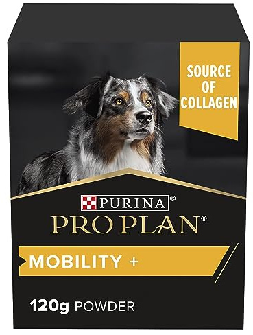 Pro Plan Dog Mobility Supplement | Hip and Joint support | with Green Lipped Mussel, Collagen, Glucosamine, Chondroitin | all breeds | Adult and Senior dogs | Powder 120 g ​
