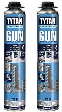 Mousse de montage Tytan Pas d'émissions MDI - Plus de sécurité au travail | Mousse pistolet | Formule à faible expansion | Mousse 1 ligne pour l'industrie de la construction | montage, étanchéité,