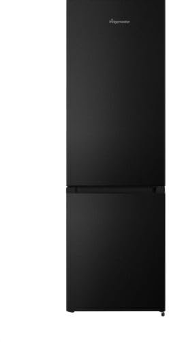 Fridgemaster MC55265EB 55cm Freestanding 269 litre 70/30 Fridge Freezer - LED Lighting- 4 Star Freezer Rating -Black - E Rated, H180 x W55 x D55.8 (cm)