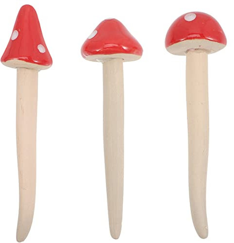 KITANDOVE 3pièces Figurine De Champignon Céramique Dégradé Et Décoration De Jardin Et Accessoires pour Fleurs pour Intérieur Et Extérieur
