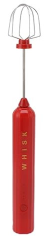 Miscelatore elettrico portatile Miscelatore elettrico manuale Miscelatore manuale Miscelatore manuale da cucina Miscelatore elettrico portatile per Latte Cappuccino Matcha Uovo (Rosso)
