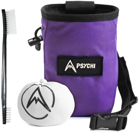 Psychi OG midja kritväska startpaket paket för bergsklättring Bouldering gym (lila)