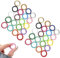 GUTERTOP 40 Stück Karabiner Rund, 25mm Karabinerhaken Rund Schlüsselring, O Ring für Bastelarbeiten DIY Taschenringe Schlüssel Taschenzubehör(20 Farben)