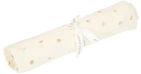 Little Dutch TE51994030 Musselin Swaddle Tuch/Pucktuch Forest Treasures - Forest Friends (120x120 cm)