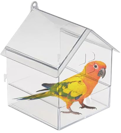 Lueurs D'intérieur, Salle De Bains À Oiseaux Pour Cage - Baignoire À Oiseaux Avec Tiroir De Douche Acrylique,Accessoires De Cage De Baignoire De Grande Taille Pour Pigeons Et Canari