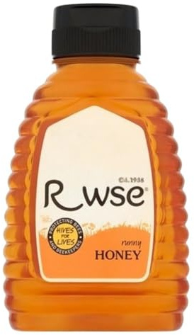 Rowse Runny Honey 340g x 1, Clear Natural Bee Syrup Sqeezy Bottle Breakfast Pancake Porridge Cereal Ice Cream Topping Baking Sweetener with Welari Thank You Card | (1pack)