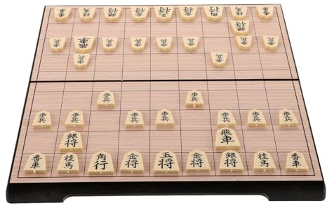 BCOATH Juego de Ajedrez Japonés para Reuniones Familiares y Diseño Portátil Magnético Plegable de PS con Piezas Seguras y Entretenimiento en Movimiento
