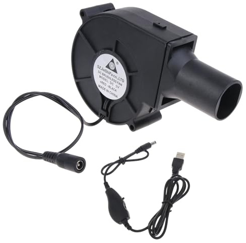 GAOINTELL Caminetti elettrici portatili a soffietto Strumenti 5V 12V 4300RPM Ventilatore a soffietto Fuoco Stufa a legna Ventilatore per barbecue all ' aperto Ventilatore per barbecue Cordless