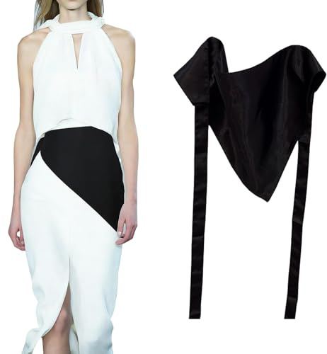 NiceYnn Echarpe avec Frange Ceinture Large à Lacet | Cache Fesse Foulard Décor pour Robe Pantalon Jean Elégant
