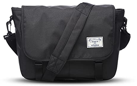 FANDARE Messenger Bag Umhängetasche Schultertasche Laptoprucksäcke Tasche Kuriertasche Polyester Schwarz