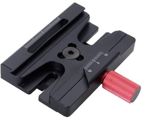 iShoot Adaptateur de serrage compatible avec plaque d'appareil photo Manfrotto 200PL/410PL et conversion Arca-Swiss Fit Quick Release Plate en tête sphérique RC RC2 standard