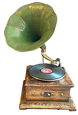 Collectable Handmade Gramophone Sound Box Unique Wooden Antique Phonograph Look Win Up Record Player Beautiful Showpiece for Home Décor Item by BLACKPERLCRAFTS