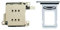 YESUN Dual SIM Card Reader Flex Cable with SIM Card Tray Holder Slot Adapter Replacement for iPhone XR (Silver)