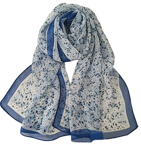 FAIRYGATE Women's Scarves & Wraps Summer Silk Scarf for Women UK Ladies Scarfs Gifts Lightweight Chiffon Beach Long Shawl for Girls A5307