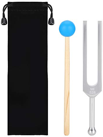 NSXAYIWE Diapasón, Diapasón De Aluminio De 528 Hz, Juego De Diapasón De Curación De Sonido Fácil De Usar Con Martillo Y Bolsa De Almacenamiento