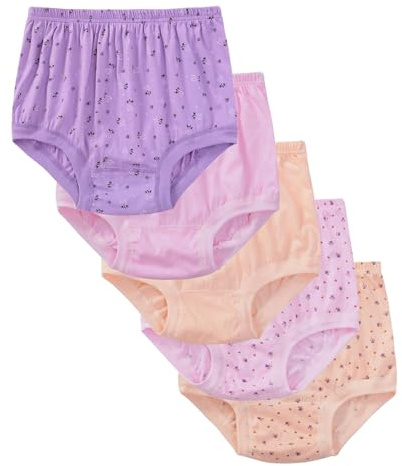 Ogvfunv Lot de 5 culottes pour femmes âgées 100 % coton pour femmes âgées de taille moyenne, blanc, Large