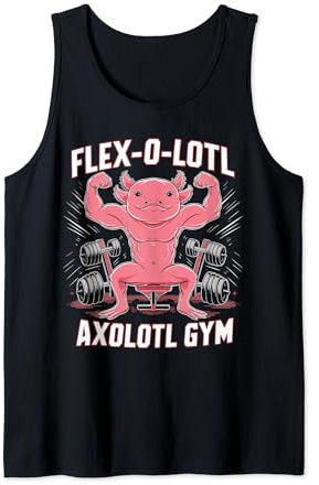 Flex-O-Lotl Haltérophilie Axolotl Gym Flexalotl Entraînement Fun Débardeur