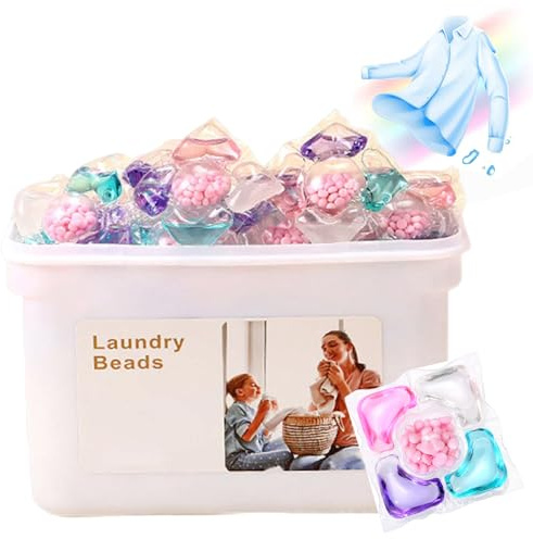 HOUXIANDOU 5 In 1 Laundry Detergent Soap Pods, 5-In-1 Laundry Pods, Laundry Detergent Pods, Tackles Tough Odors, for Visible and Invisible Dirt (50 Pcs)