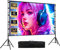 Beamer Leinwand mit Stativ,DUYIKJ 120 Zoll Tragbare Projektor Leinwand Beamer Outdoor Kino,160 Grad 16:9 HD Rear Front Projektion,Ideal für Heimkino, innen/außen Filme