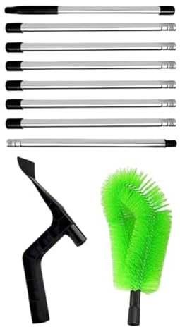 Pulitore Di Grondaie,Ergonomico Senza Scalata,Pulitore per Foglie delle Grondaie Telescopico da Terra - Per Giardino Fattoria Cortile Proprietari Di Casa Giardinieri Professionisti