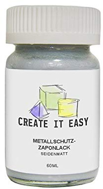 NEU Create It Easy Metallschutzlack / Zaponlack 60ml seidenmatt (lösungsmittelhaltig)