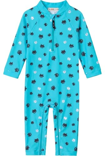 weVSwe Costume da Bagno per Bebè UPF 50+ Protezione Toddler Boy Blue Sunsuit Crab Beachwear Rash Guard Cambio del Pannolino più Facile 12-18 Mesi