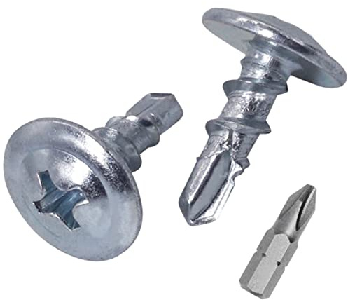 SKIR'CO (1000 pz) Viti autoperforanti zincate 4,2 x 13 mm, vite per lamiera, testa a traliccio modificata PH