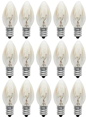 Lampadine a incandescenza - 3/5/6/8/10/15 Pezzi Lampadine E12 Luce Calda, Vintage Lampadina Bianca Calda 10W 220V 2700K, Lampadina di Ricambio per Lampada di Sale luci notturne lampade da Tavolo