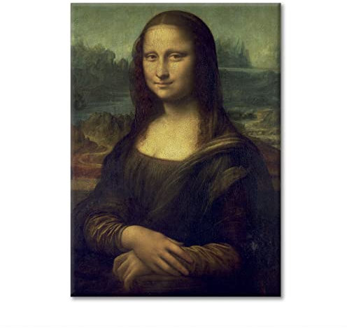 LABORATORIO 102 Quadro su Tela Leonardo Da Vinci La Gioconda (40x30 cm) Monna Lisa - Stampa Artistica da Parete con Telaio Classic 2 cm Legno Abete - Quadro Moderno Pronto da Appendere