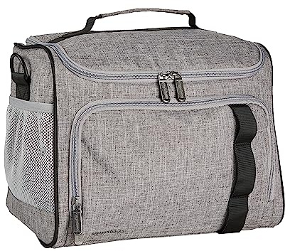 Amazon Basics Reusable Insulated Soft Cooler Bag, 50 Can Capacity, Gray