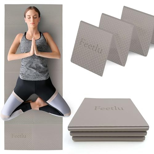 Foldable Yoga Mat, 6mm Thick, Lightweight, Anti-Slip, and Easy to Store – Perfect for Travel, Yoga, Pilates, Home Workouts, and Floor Exercises