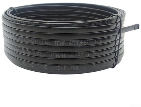 Self Regulating Heating Cable, Freeze Protection Electric Heating Cable For Water Pipes, Roof, Gutter Snow Melting(5m)