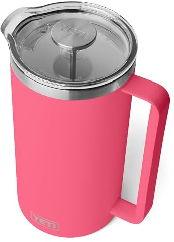 YETI Rambler French Press With DuraSip Ceramic Lining, Tropical Pink, 64 oz (1.9 l)